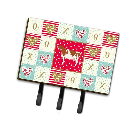 Carolines Treasures 6 x 2 x 9 in. Ayrshire Cow Love Leash or Key Holder CK5254TH68